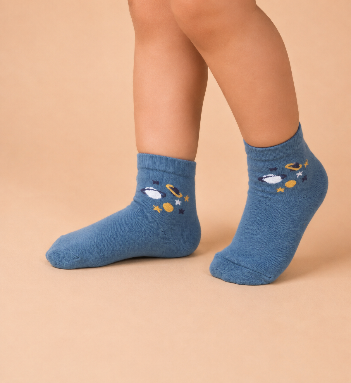 Cosmic Adventures – kids' space socks in dark blue and sky, Lord Walker