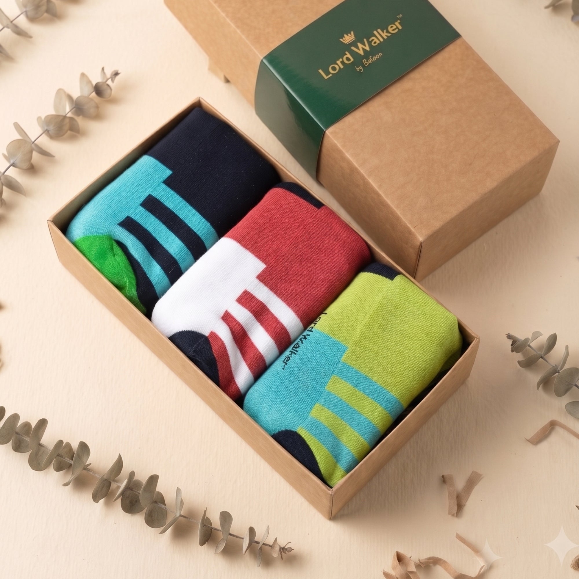 Court Stories – unisex cushioned ankle socks in orange, parrot green and navy, Lord Walker, view 2