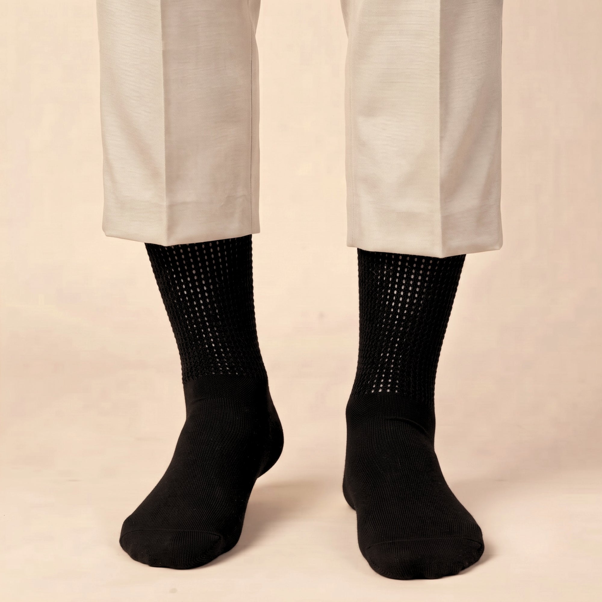 Urban Stride – unisex crew socks in black, navy and beige, Lord Walker, view 7